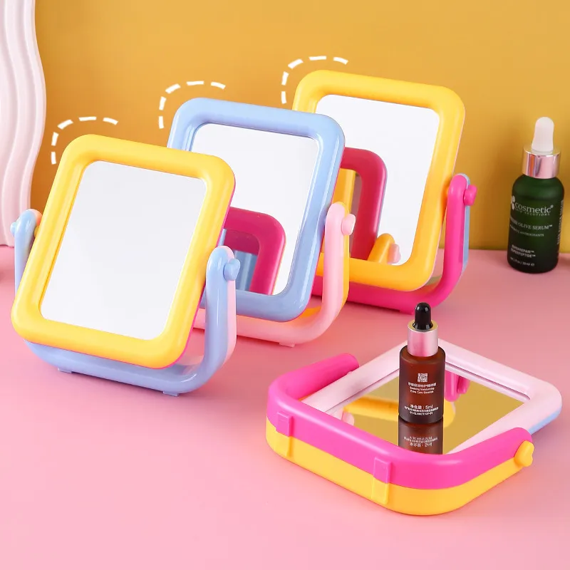 Gentle Welcome Macaron Multicolor Double Sided Candy Make Up Mirrors-3