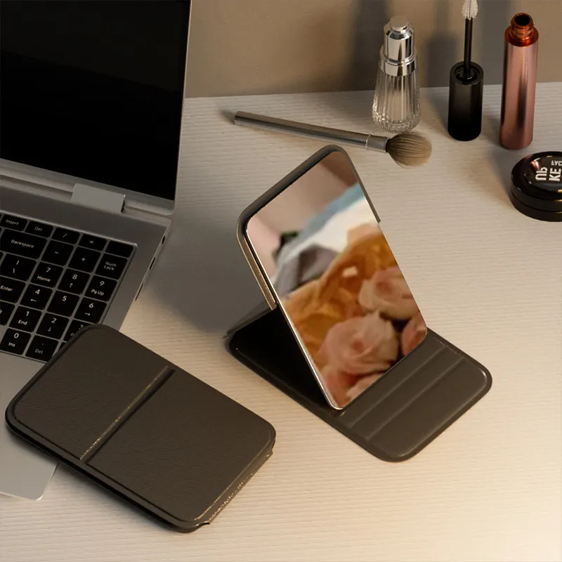 Gentle Welcome HD Folding Mirror, Compact Makeup Mirror, Small Mirror, Portable, Travel, Dormitory Make Up Mirrors-34