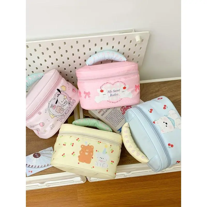 Gentle Welcome Cartoon Bear Cute Makeup Bags Convenient Portable-2