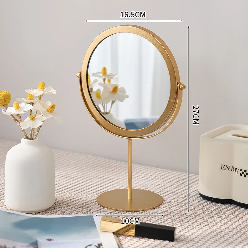 Gentle Welcome Bedroom Vanity Table Desktop Rotatable Stand HD Make Up Mirrors-4