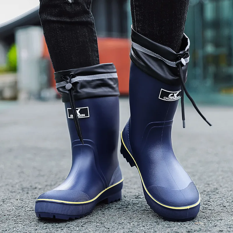 LONGYING Rain Boots Men-11