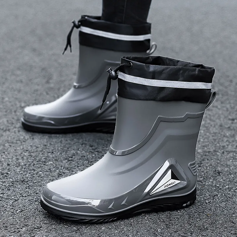 LONGYING Rain Boots Men-5