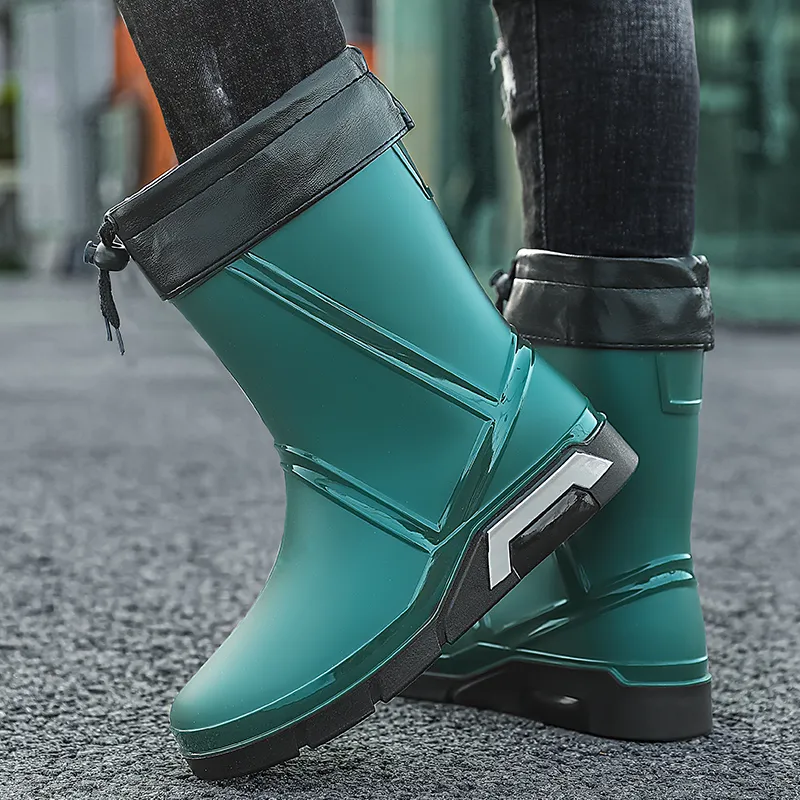 LONGYING Waterproof Rain Boots Men's-8