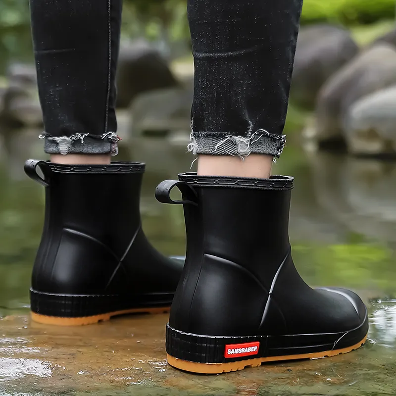 LONGYING Breathable And Wear resistant Rain Boots Men's-4