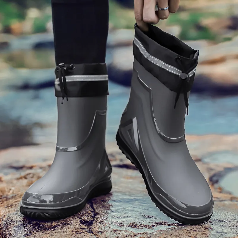 LONGYING Rain Boots Men-7