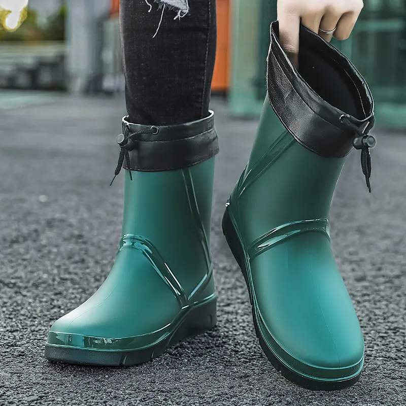 LONGYING Waterproof Rain Boots Men's-7