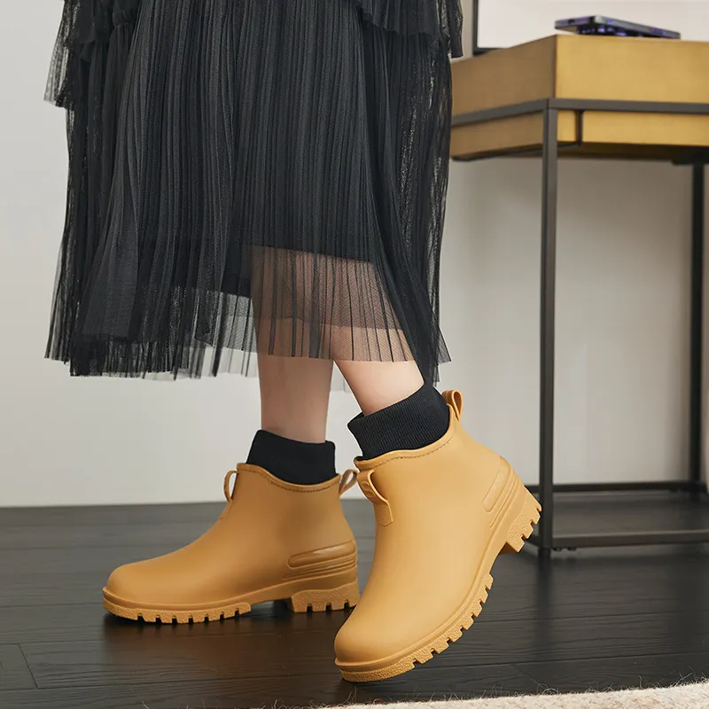 LONGYING Rain Boots Unisex-8