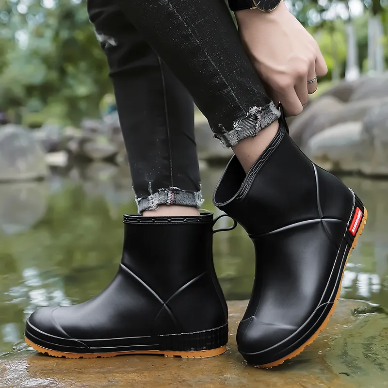 LONGYING Breathable And Wear resistant Rain Boots Men's-2
