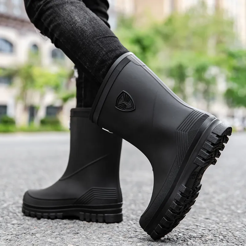 LONGYING Rain Boots Men-4