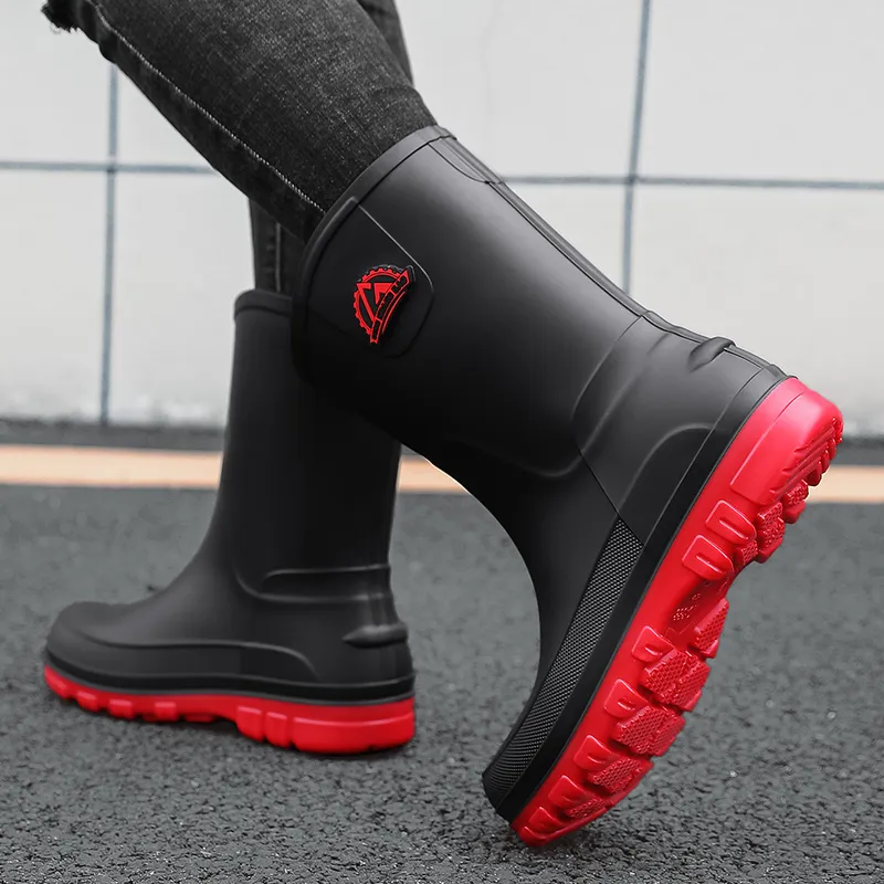 LONGYING Rain Boots Men-14
