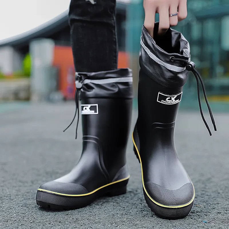 LONGYING Rain Boots Men-5