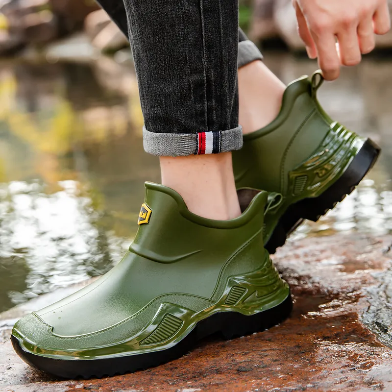 LONGYING Waterproof And Wear resistant Rain Boots Men's-13