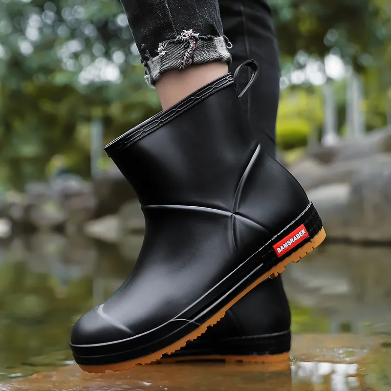 LONGYING Breathable And Wear resistant Rain Boots Men's-3