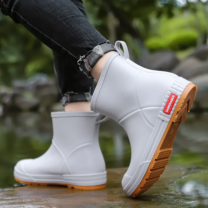 LONGYING Breathable And Wear resistant Rain Boots Men's-9