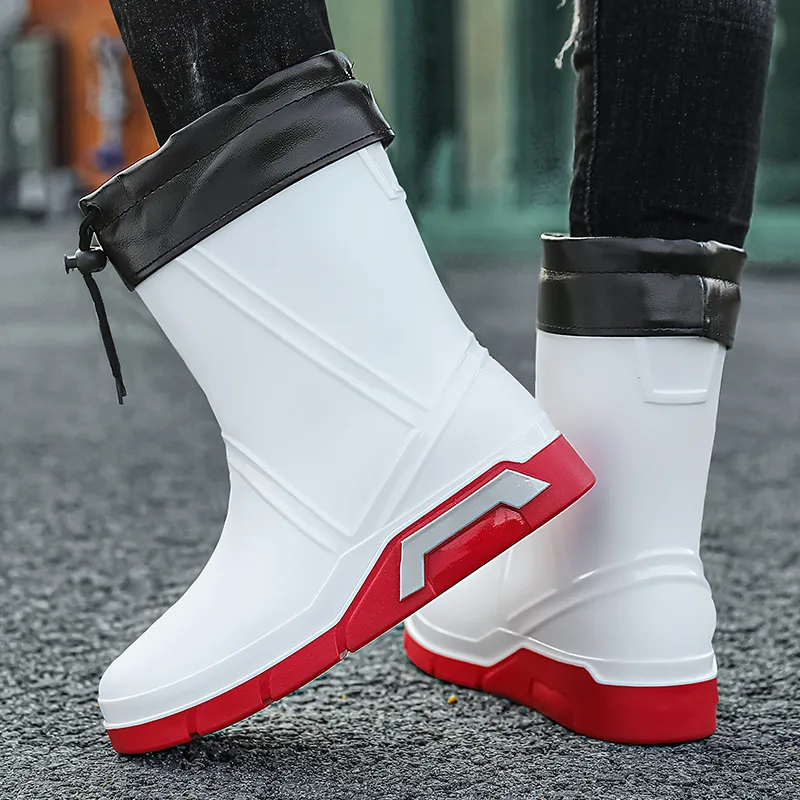 LONGYING Waterproof Rain Boots Men's-4