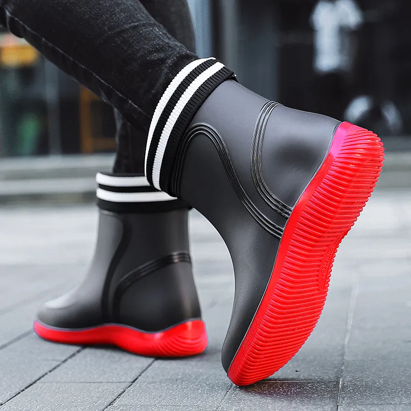 LONGYING Rain Boots Men-6