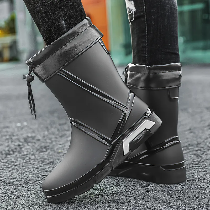 LONGYING Waterproof Rain Boots Men's-2