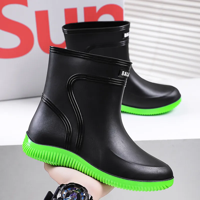 LONGYING Rain Boots Men-8