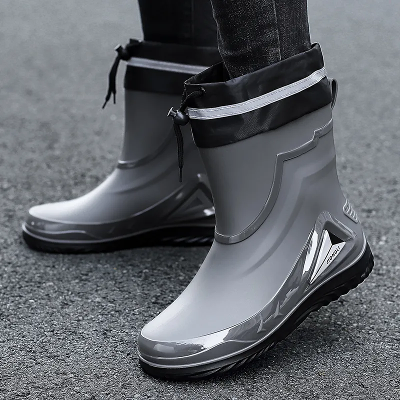 LONGYING Rain Boots Men-6