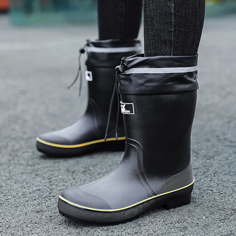 LONGYING Rain Boots Men-6
