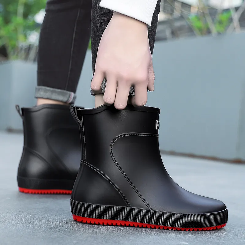 LONGYING Rain Boots Men-5