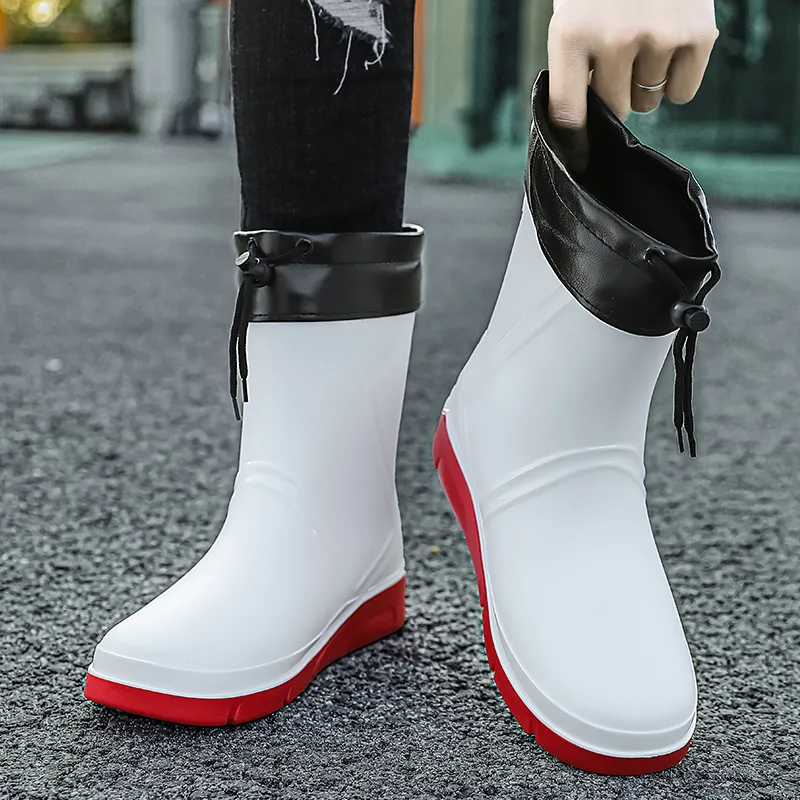 LONGYING Waterproof Rain Boots Men's-5