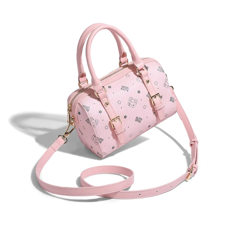 ALI THE FOX Synthetic Leather Shoulder Bag Women's Pink/Milk Tea-4
