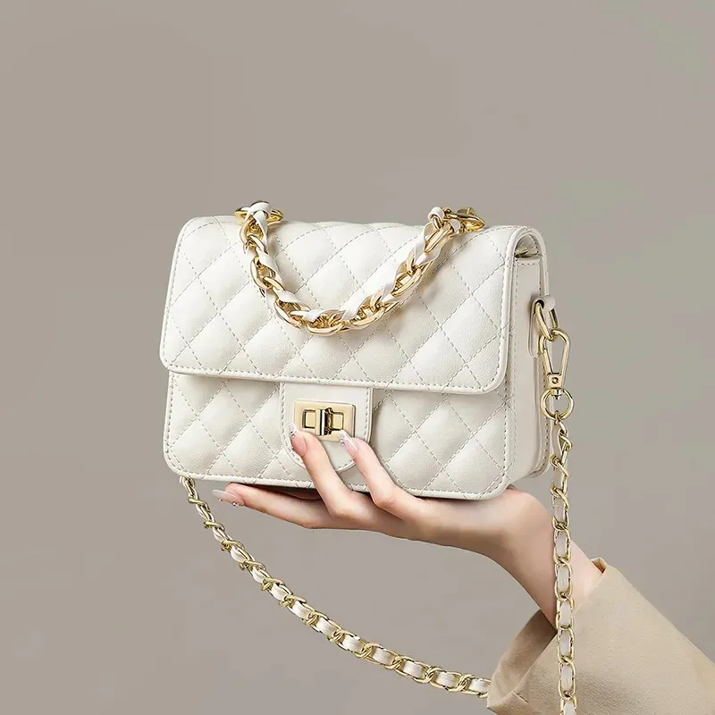 ALI THE FOX Synthetic Leather Crossbody Bag, Shoulder Bag Women's White/Black-2