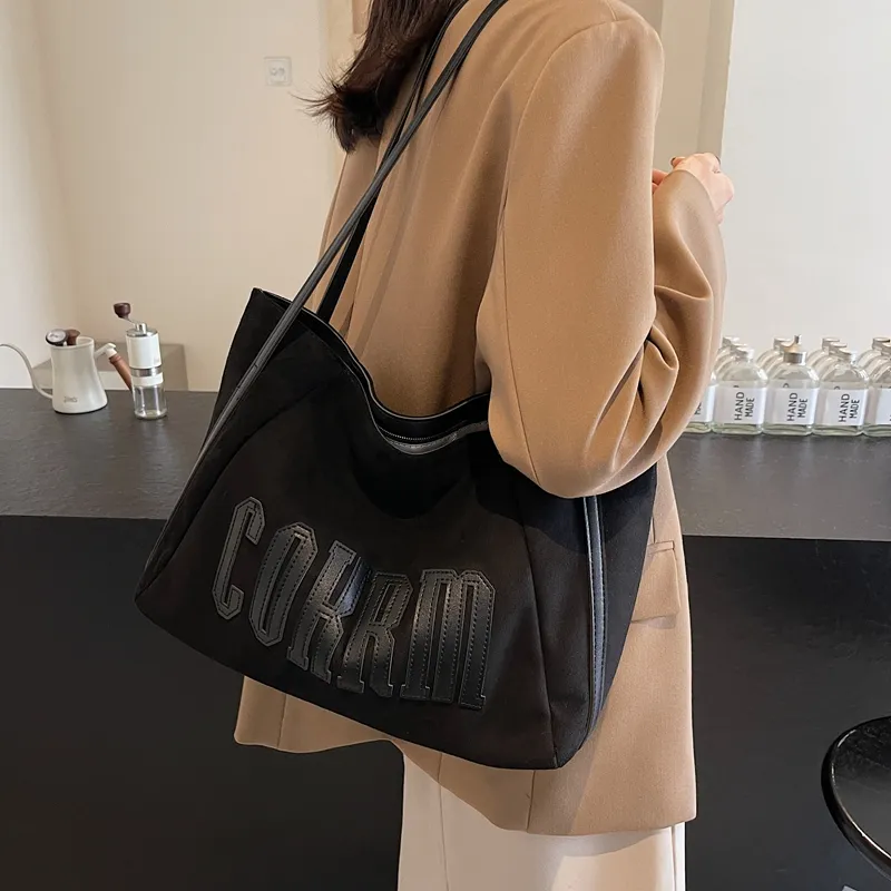 Yalu Suede Underarm Shoulder Bag Women's Black/Khaki/Coffee/Brown-5