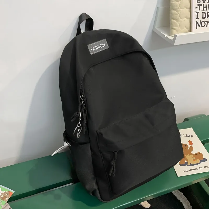 Yalu Nylon Backpack Unisex Mint Green/Black/Pink/Lemon/Lake Blue-5