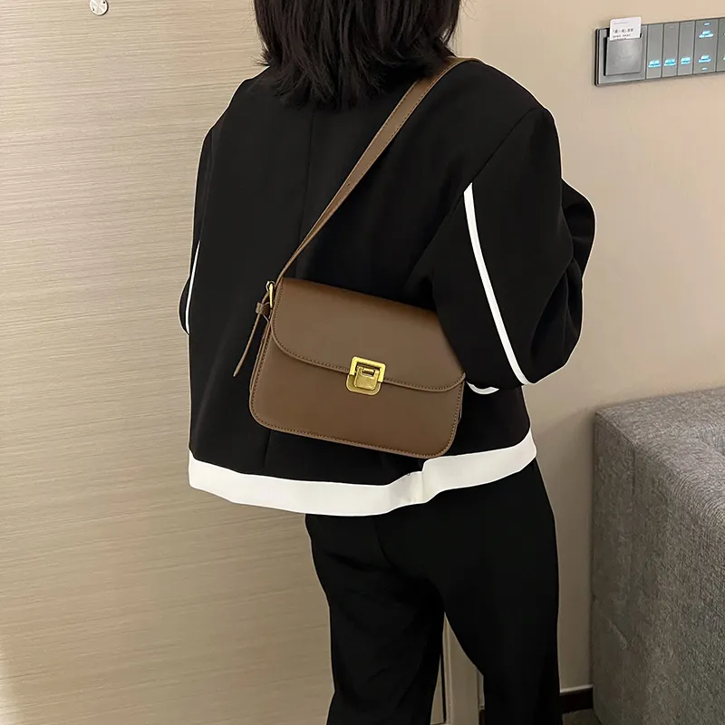 Yalu PU Crossbody Bag, Shoulder Bag Women's Ivory/Black/Khaki/Dark Brown/Coffee-24