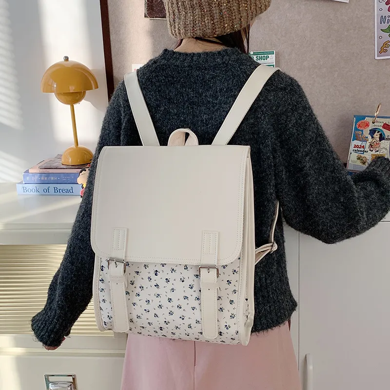 Yalu PU Backpack Regular Women's Large Floral/Small Floral-8