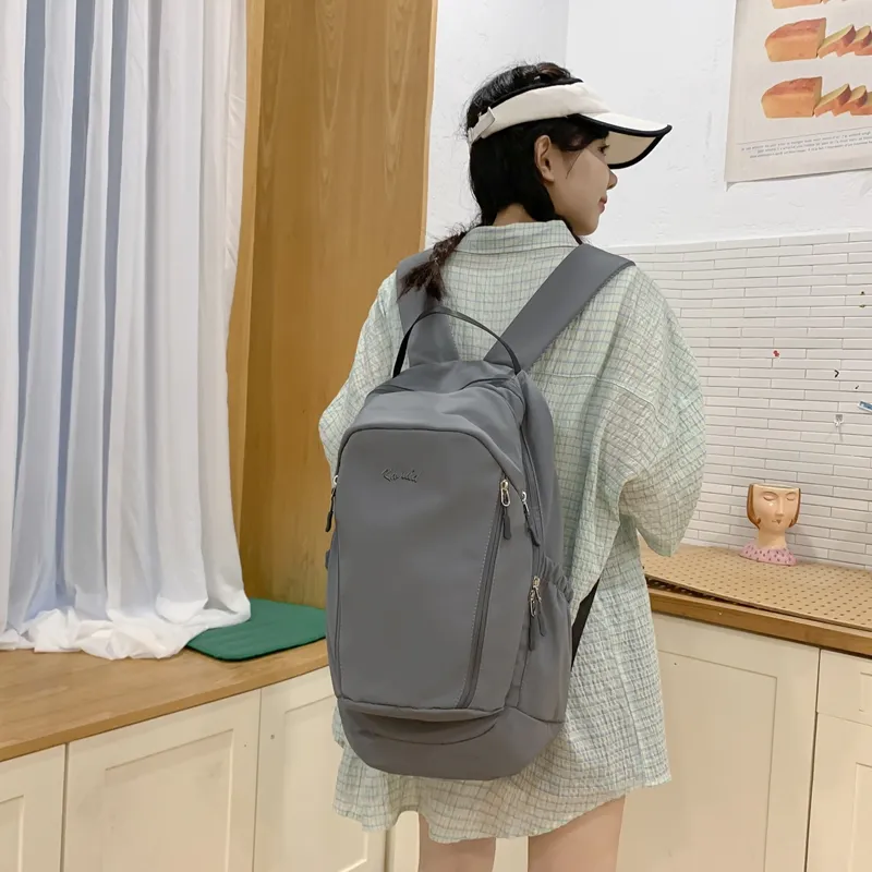 Yalu Nylon Backpack Tubas Unisex Ecru/Gray/Black/Pink/Light Blue-15