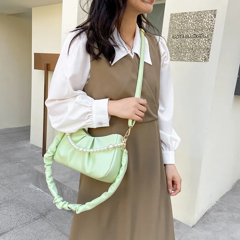Yalu PU Crossbody Bag Regular Women's White/Ecru/Pink/Green/Black-22