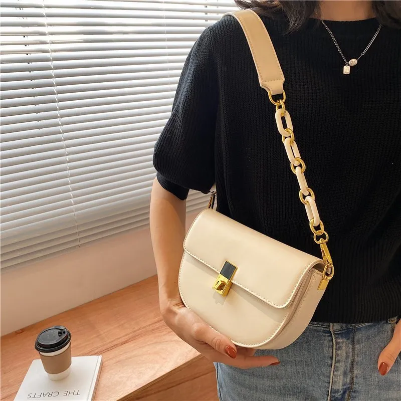 Yalu PU Shoulder Bag, Crossbody Bag Regular Women's Khaki/White/Black/Gray/Yellow/Green-6