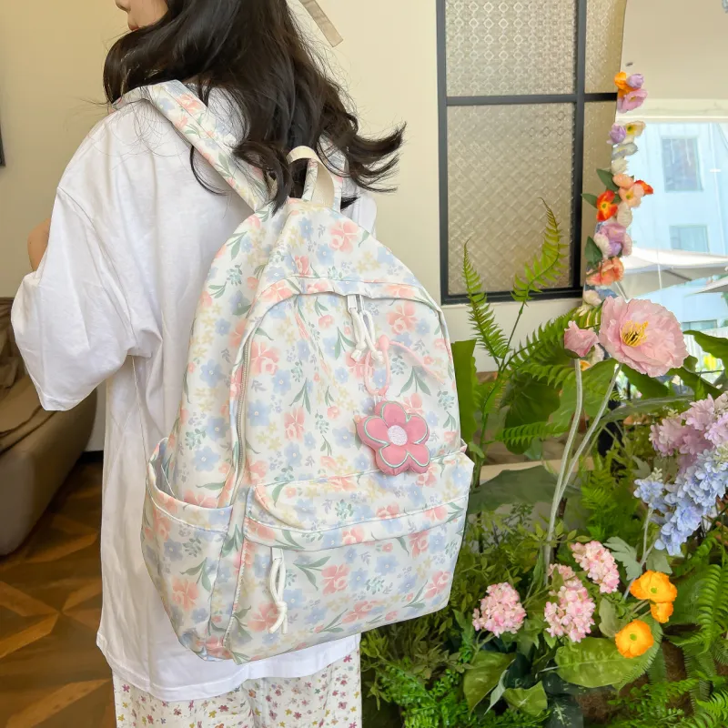 Yalu Nylon Backpack Unisex Multicolor-10