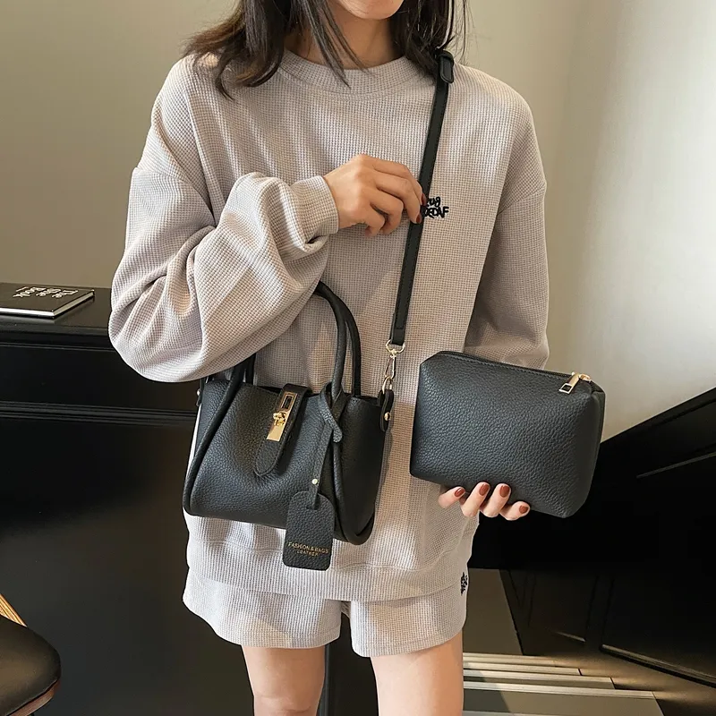 Yalu PU Crossbody Handbag Regular Women's Black/Gray/Khaki/Pink-1