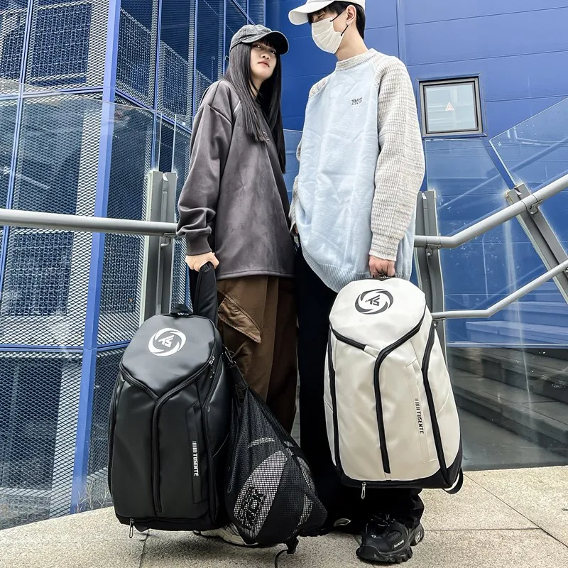 Yalu Nylon Backpack Unisex White/Dark Gray/Black-15
