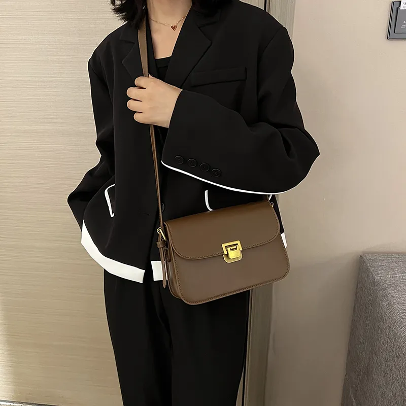 Yalu PU Crossbody Bag, Shoulder Bag Women's Ivory/Black/Khaki/Dark Brown/Coffee-22