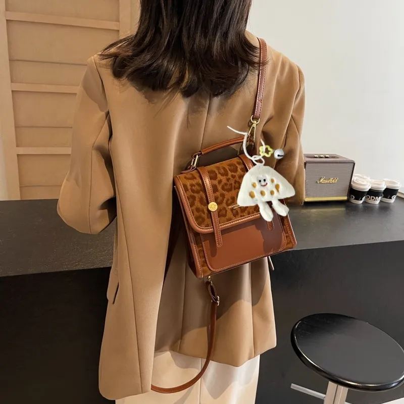 Yalu PU Backpack Women's Light Brown/Dark Brown/Coffee-4