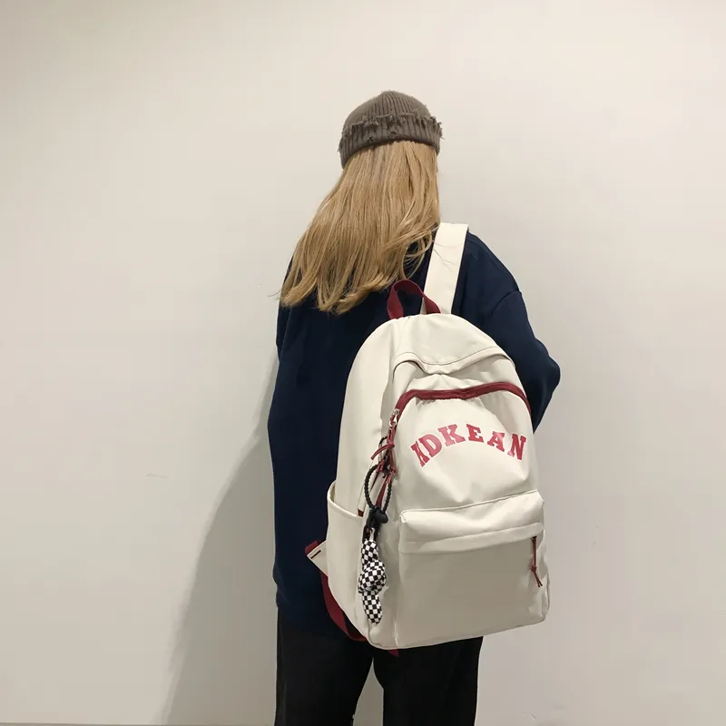 Yalu Nylon Backpack Unisex Klein Blue/White/Black/Red/Light Blue-9