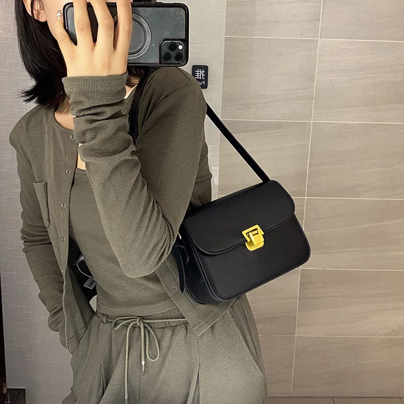 Yalu PU Crossbody Bag, Shoulder Bag Women's Ivory/Black/Khaki/Dark Brown/Coffee-10