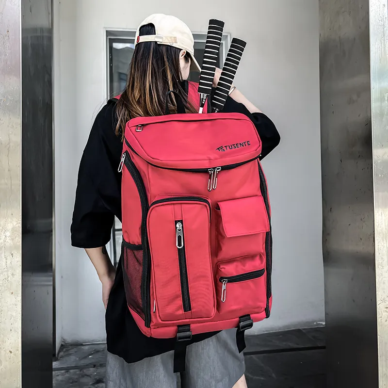 Yalu Nylon Backpack Regular Unisex Light Gray/Dark Gray/Black/Red-22
