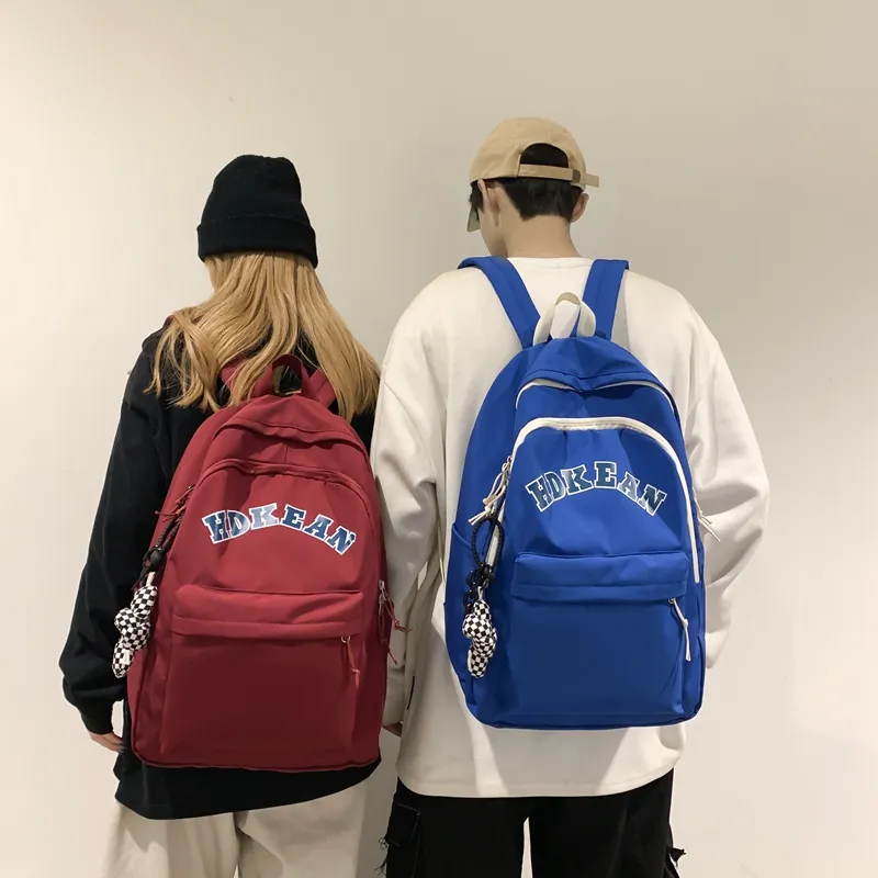 Yalu Nylon Backpack Unisex Klein Blue/White/Black/Red/Light Blue-22