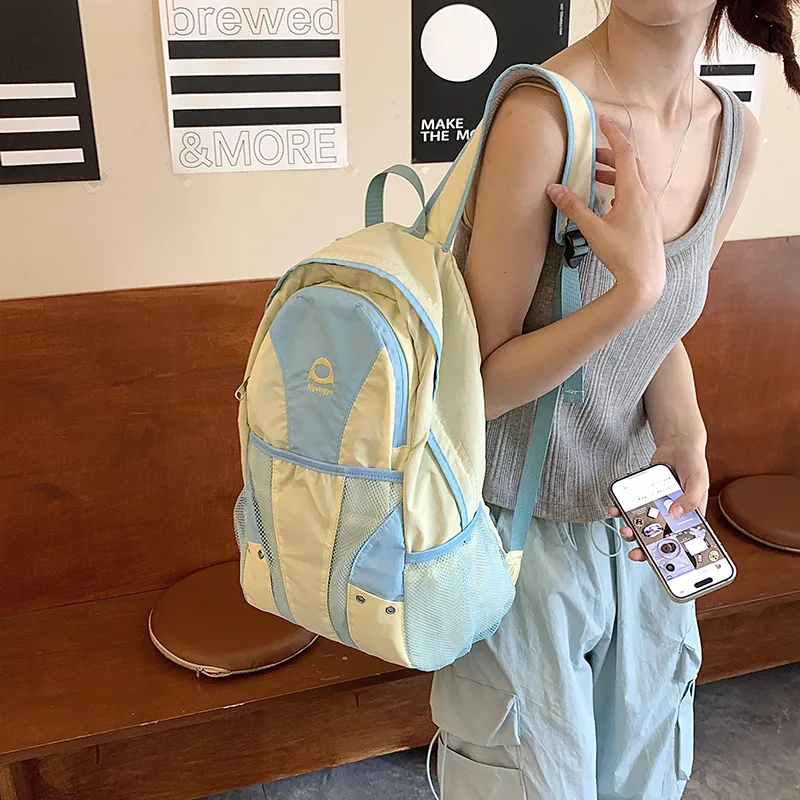 Yalu Nylon Backpack Unisex Multicolor-6