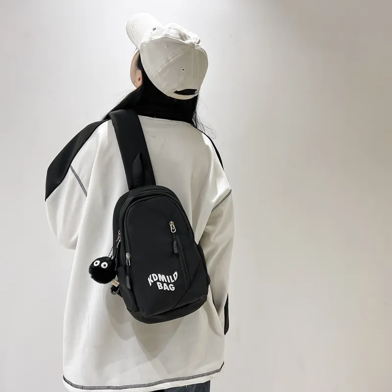 Yalu Nylon Sling Bag Regular Unisex Gray/Black/Pink/Burgundy/Blue-9