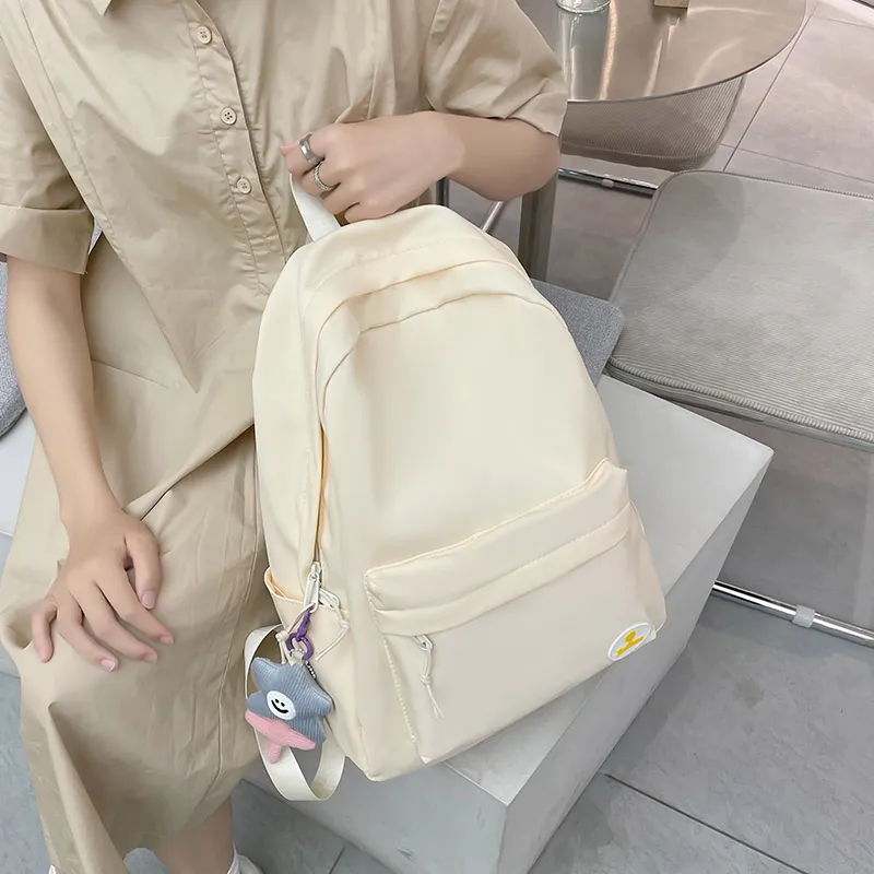 Yalu Nylon Backpack Regular Unisex Light Green/Ecru-7