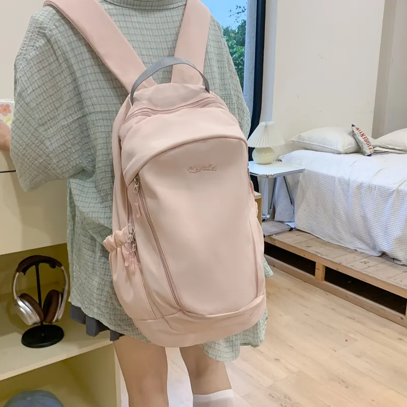 Yalu Nylon Backpack Tubas Unisex Ecru/Gray/Black/Pink/Light Blue-23
