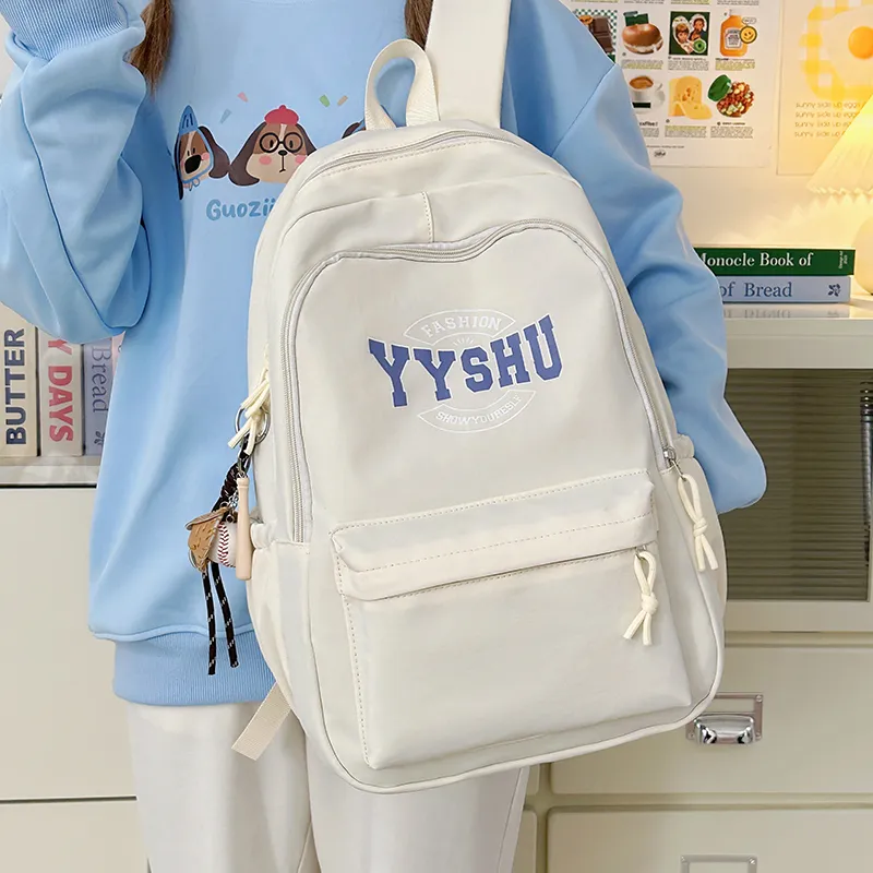 Yalu Pu Backpack Unisex White/Black/Pink/Red/Blue-5