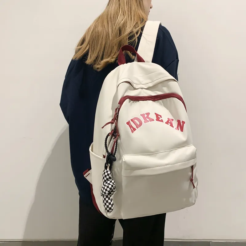 Yalu Nylon Backpack Unisex Klein Blue/White/Black/Red/Light Blue-13